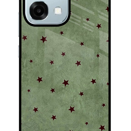 Green Stars Oppo F31 5G Glass Case
