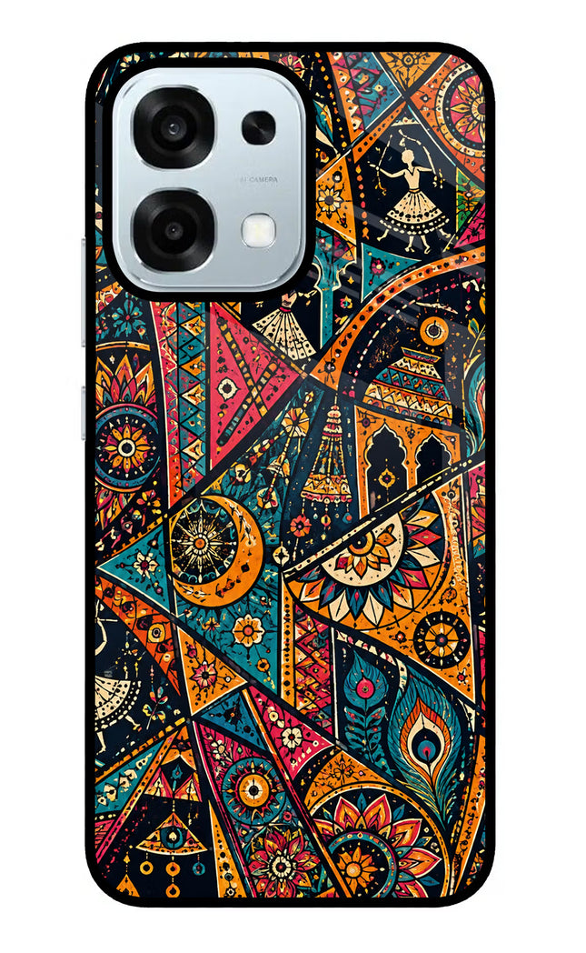 Folk Print Oppo F31 5G Glass Case