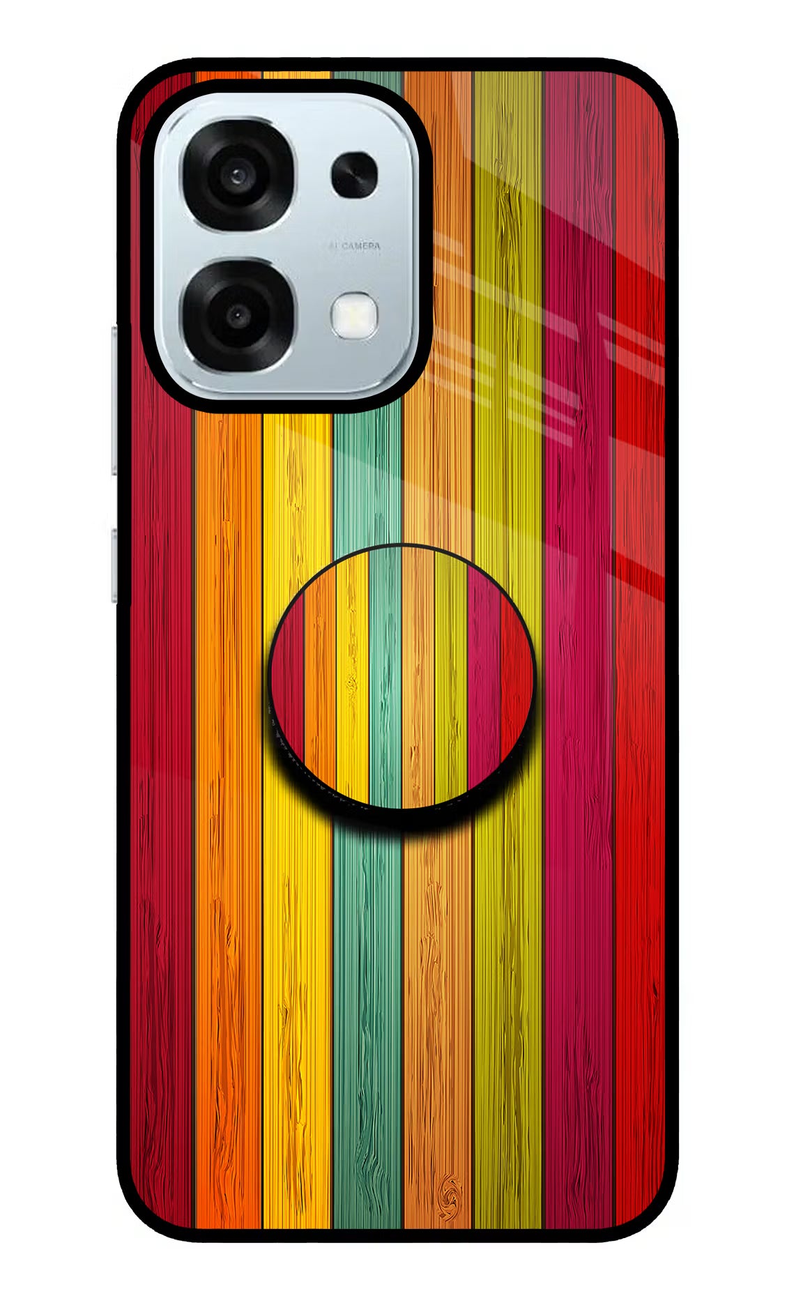 Multicolor Wooden Oppo F31 5G Pop Case by Casekaro