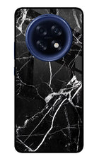 Black Marble Pattern Oppo F31 Pro Plus 5G Glass Case