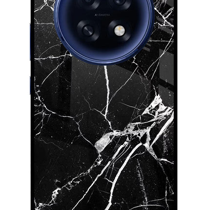Black Marble Pattern Oppo F31 Pro Plus 5G Glass Case Back Cover by Casekaro