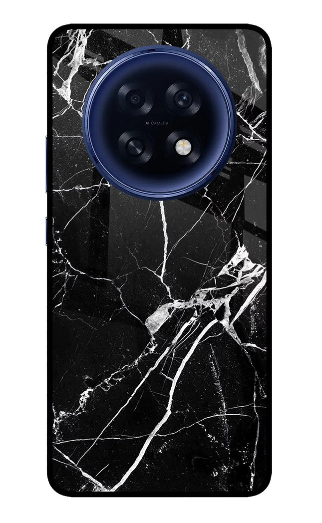 Black Marble Pattern Oppo F31 Pro Plus 5G Glass Case Back Cover by Casekaro