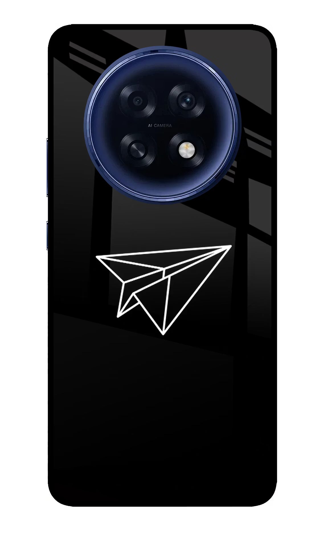 Paper Plane White Oppo F31 Pro Plus 5G Glass Case Back Cover by Casekaro