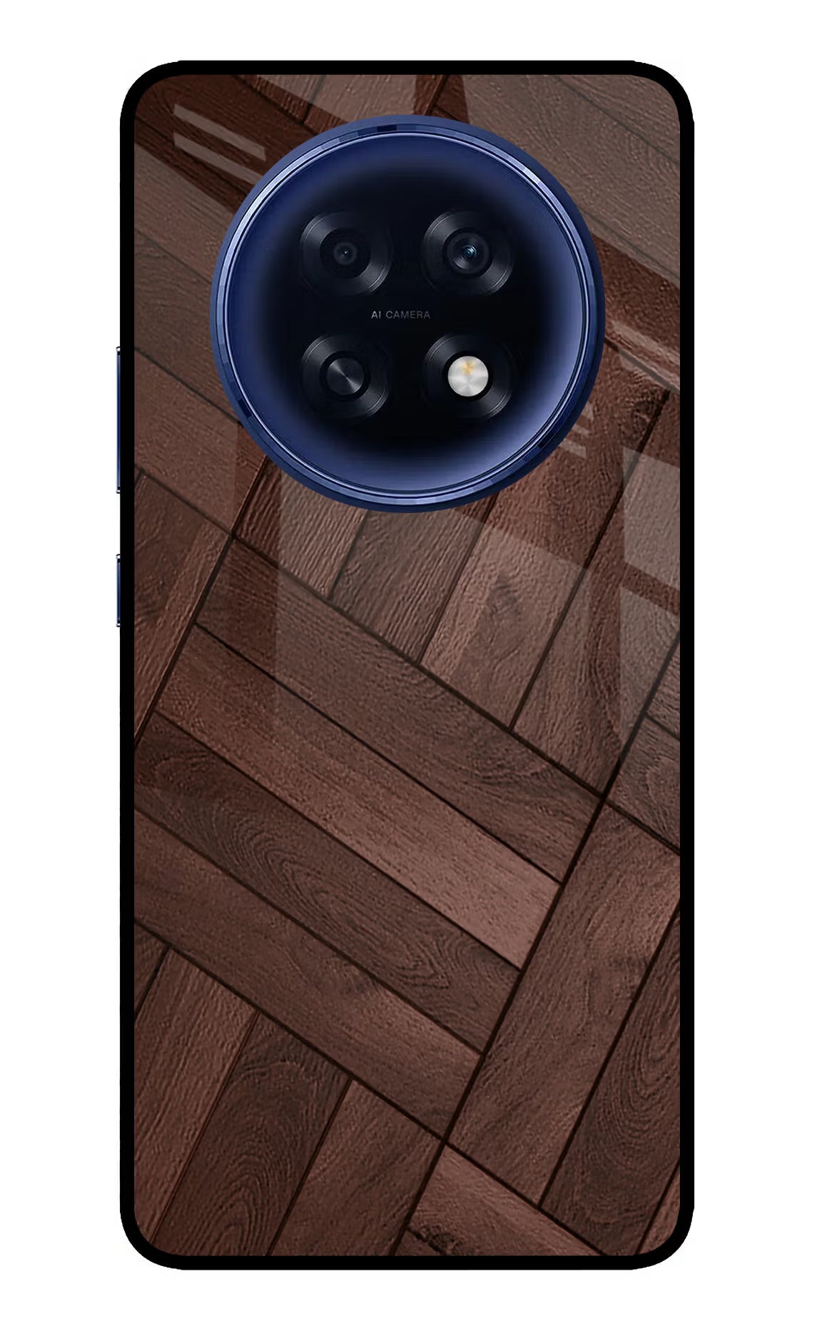 Wooden Texture Design Oppo F31 Pro Plus 5G Glass Case Back Cover by Casekaro