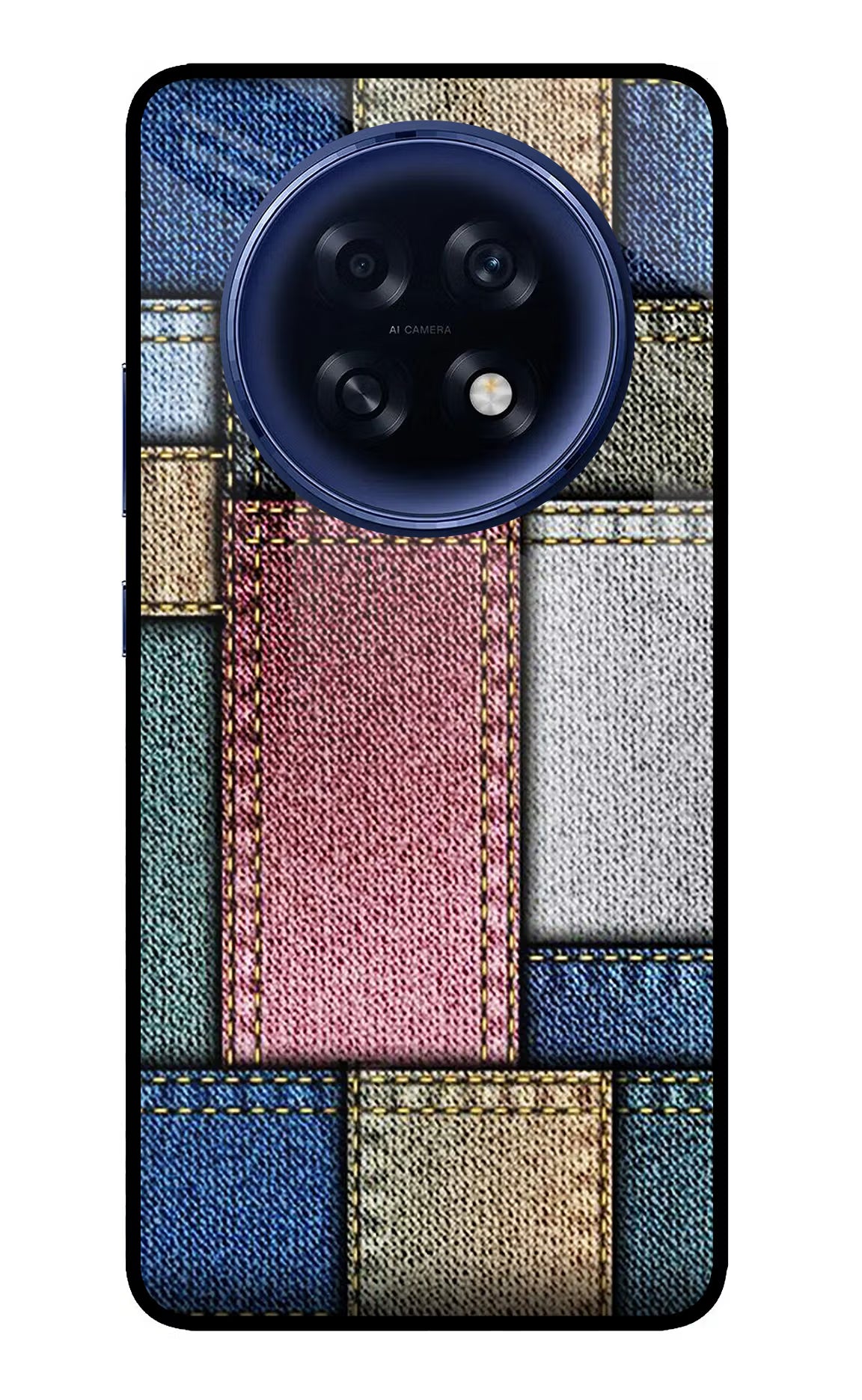 Multicolor Jeans Oppo F31 Pro Plus 5G Glass Case Back Cover by Casekaro