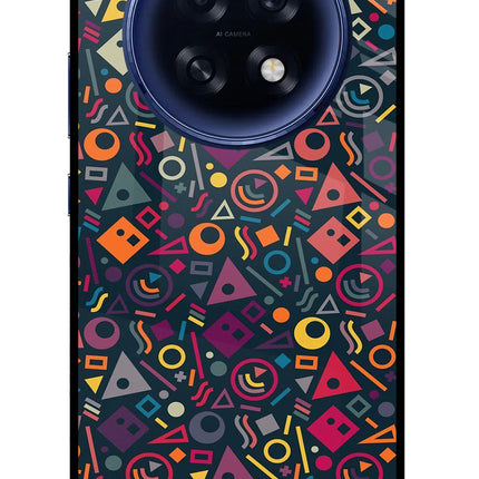 Geometric Abstract Oppo F31 Pro Plus 5G Glass Case Back Cover by Casekaro