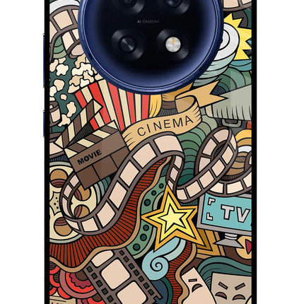 Cinema Abstract Oppo F31 Pro Plus 5G Glass Case Back Cover by Casekaro