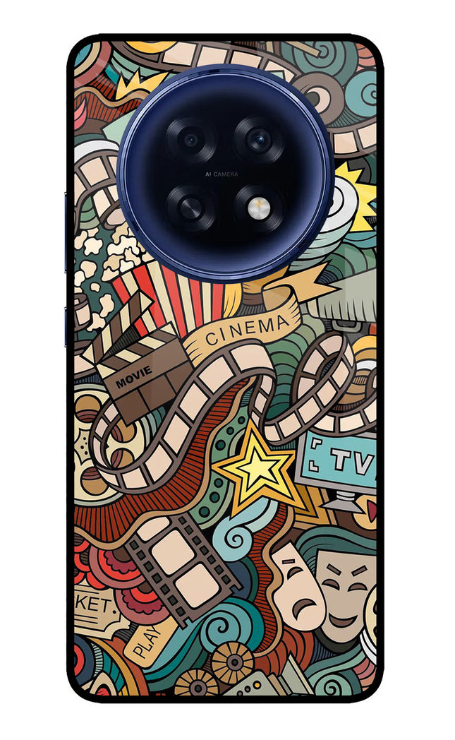 Cinema Abstract Oppo F31 Pro Plus 5G Glass Case Back Cover by Casekaro