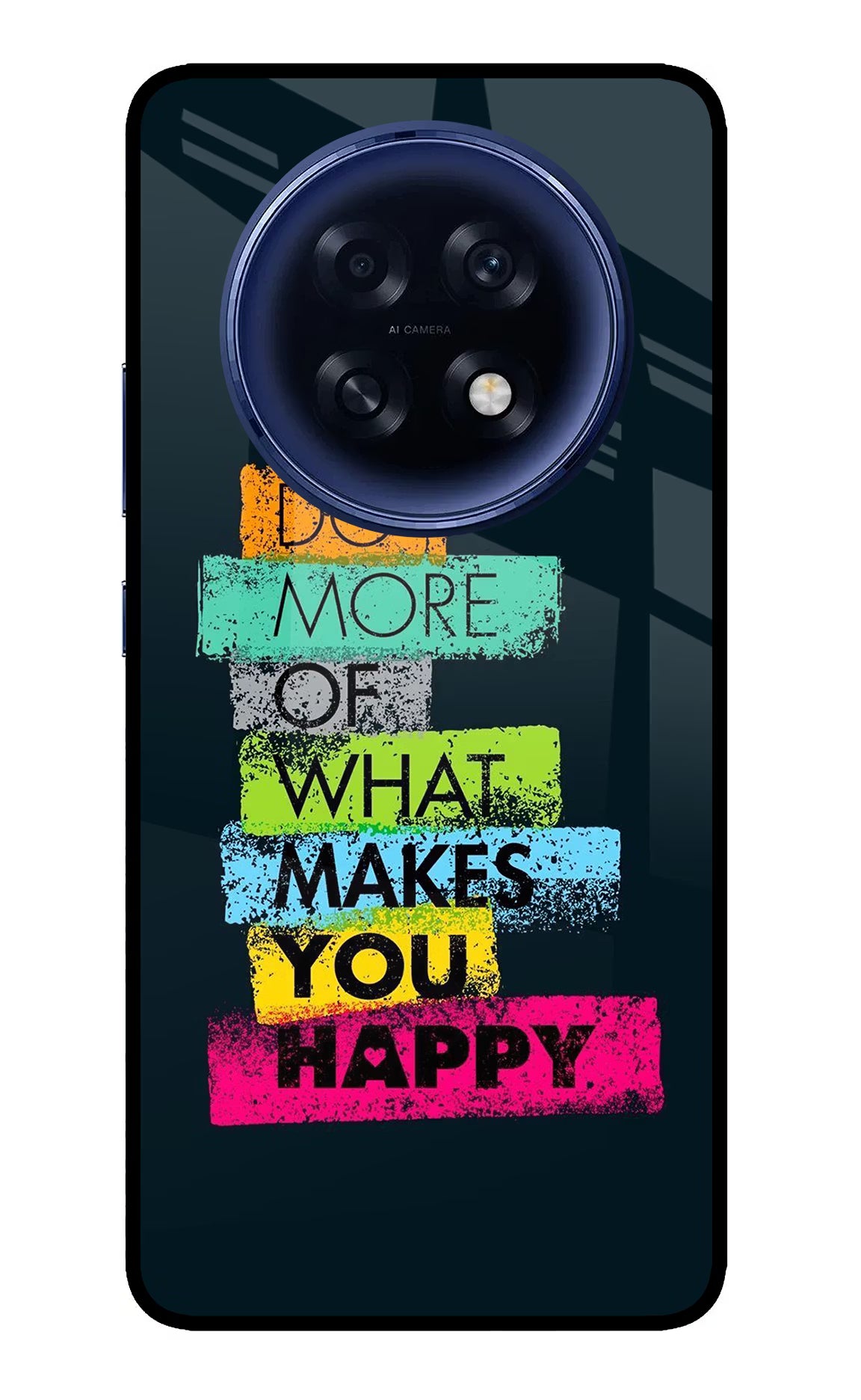Do More Of What Makes You Happy Oppo F31 Pro Plus 5G Glass Case Back Cover by Casekaro