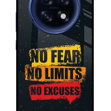 No Fear No Limits No Excuse Oppo F31 Pro Plus 5G Glass Case Back Cover by Casekaro