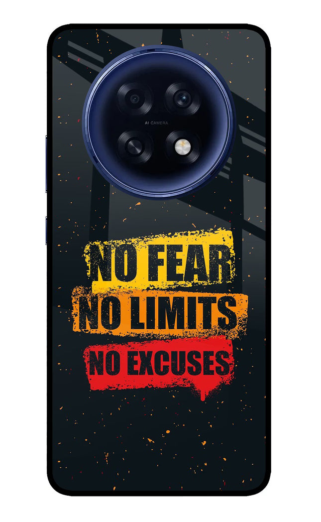 No Fear No Limits No Excuse Oppo F31 Pro Plus 5G Glass Case Back Cover by Casekaro