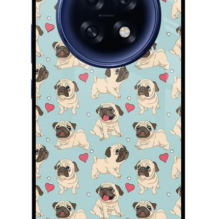 Pug Dog Oppo F31 Pro Plus 5G Glass Case Back Cover by Casekaro