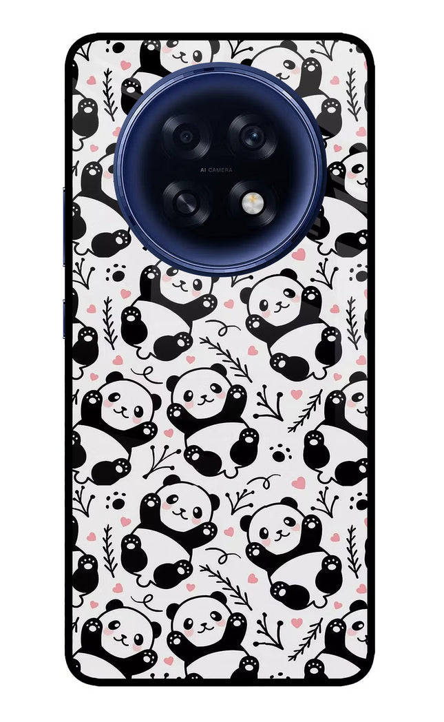 Cute Panda Oppo F31 Pro Plus 5G Glass Case Back Cover by Casekaro