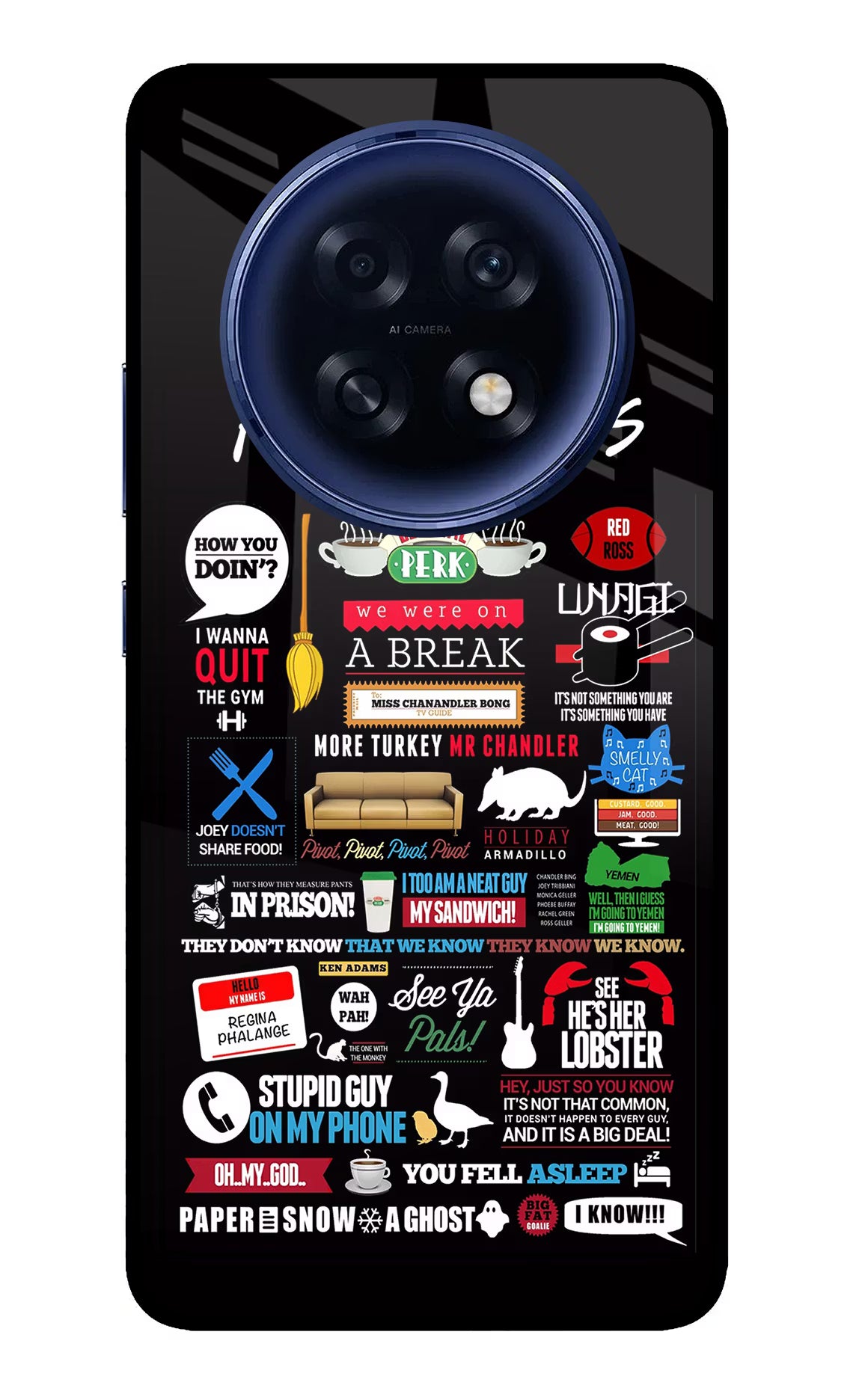 FRIENDS Oppo F31 Pro Plus 5G Glass Case Back Cover by Casekaro