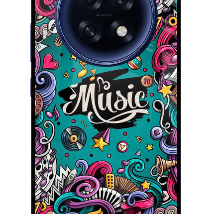 Music Graffiti Oppo F31 Pro Plus 5G Glass Case