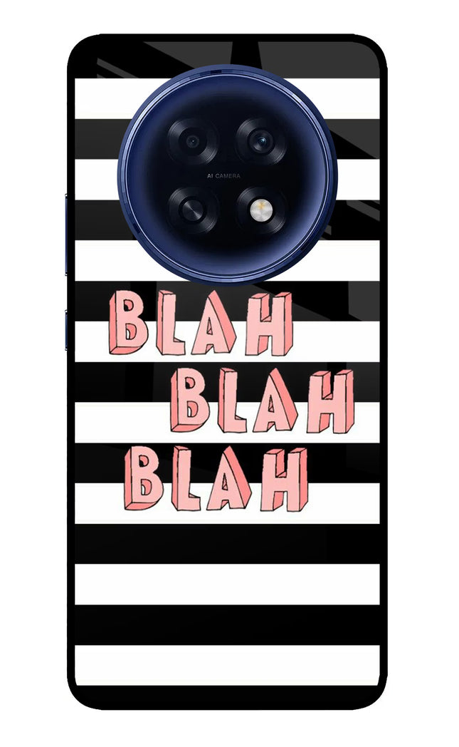 Blah Blah Blah Oppo F31 Pro Plus 5G Glass Case Back Cover by Casekaro