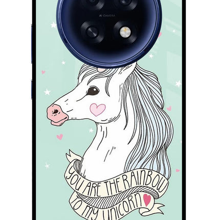 Unicorn Wallpaper Oppo F31 Pro Plus 5G Glass Case Back Cover by Casekaro