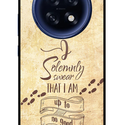 I Solemnly swear that i up to no good Oppo F31 Pro Plus 5G Glass Case Back Cover by Casekaro