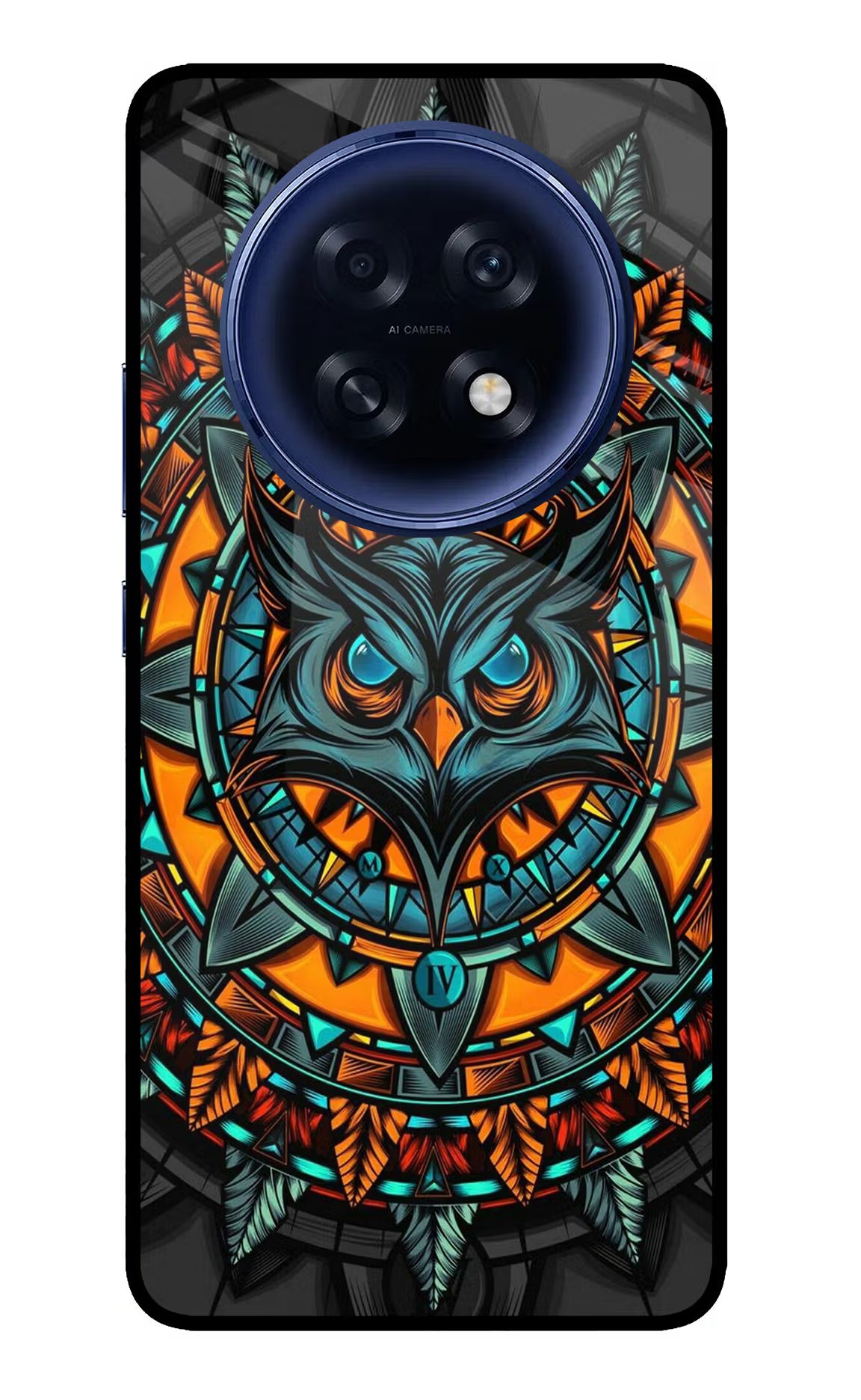 Angry Owl Art Oppo F31 Pro Plus 5G Glass Case Back Cover by Casekaro