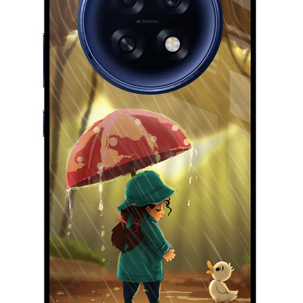 Rainy Day Oppo F31 Pro Plus 5G Glass Case Back Cover by Casekaro