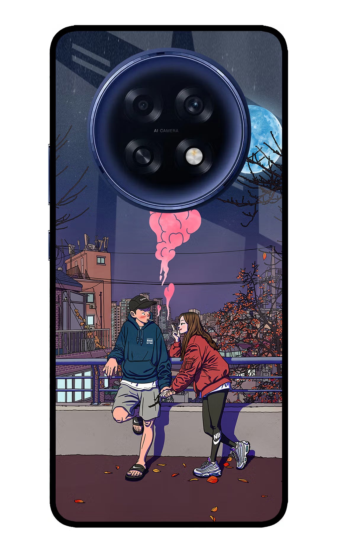 Chilling Couple Oppo F31 Pro Plus 5G Glass Case Back Cover by Casekaro