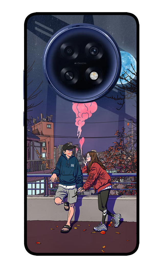 Chilling Couple Oppo F31 Pro Plus 5G Glass Case Back Cover by Casekaro