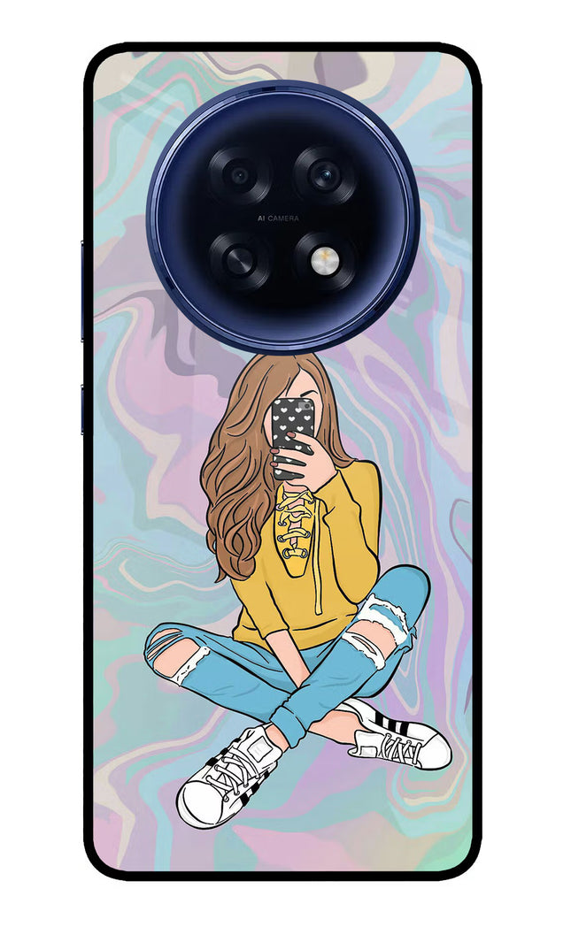 Selfie Girl Oppo F31 Pro Plus 5G Glass Case Back Cover by Casekaro