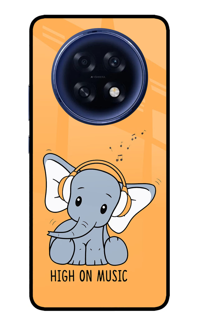 High On Music Oppo F31 Pro Plus 5G Glass Case Back Cover by Casekaro