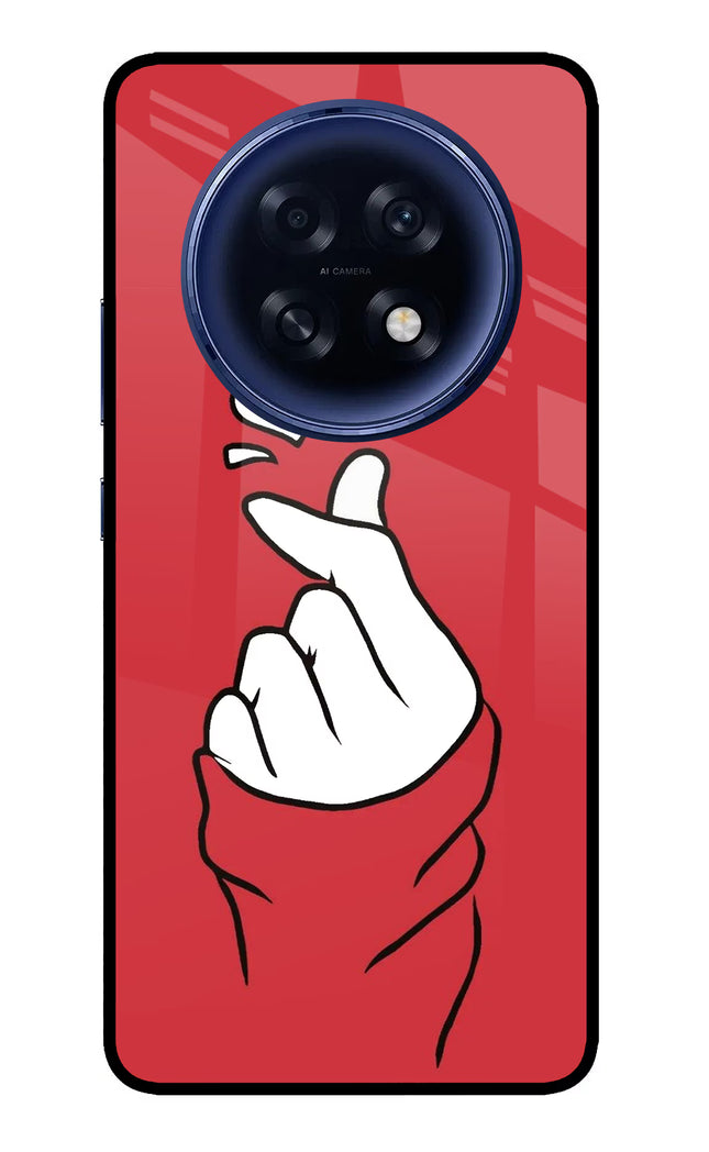 Korean Love Sign Oppo F31 Pro Plus 5G Glass Case Back Cover by Casekaro