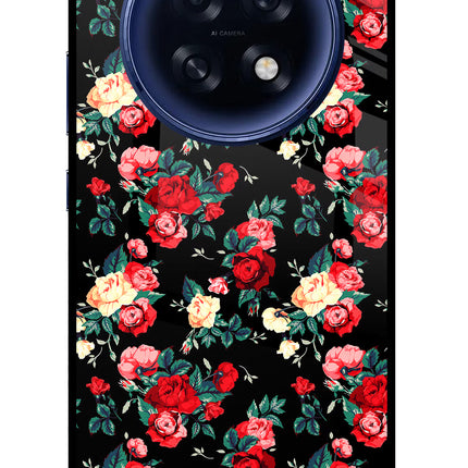Rose Pattern Oppo F31 Pro Plus 5G Glass Case