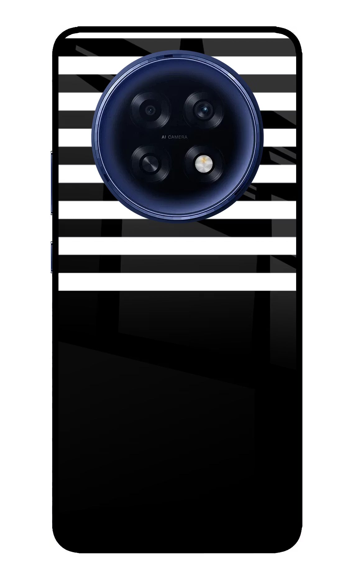 Black and White Print Oppo F31 Pro Plus 5G Glass Case Back Cover by Casekaro