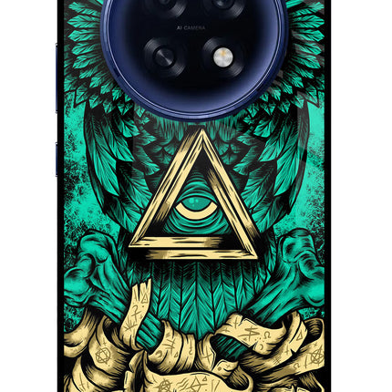 Green Owl Oppo F31 Pro Plus 5G Glass Case Back Cover by Casekaro