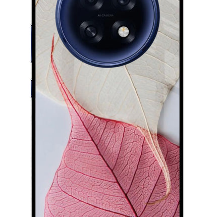 White Pink Leaf Oppo F31 Pro Plus 5G Glass Case