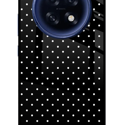 White Dots Oppo F31 Pro Plus 5G Glass Case Back Cover by Casekaro