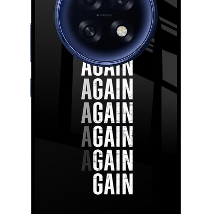 Again Again Gain Oppo F31 Pro Plus 5G Glass Case Back Cover by Casekaro