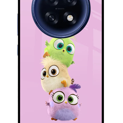 Cute Little Birds Oppo F31 Pro Plus 5G Glass Case Back Cover by Casekaro