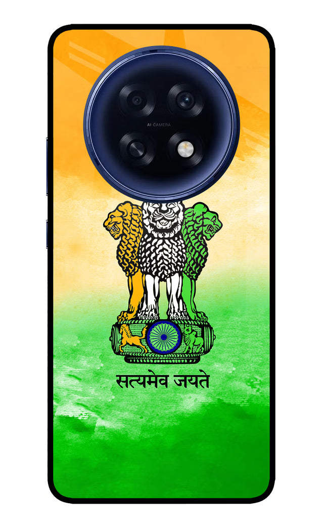 Satyamev Jayate Flag Oppo F31 Pro Plus 5G Glass Case Back Cover by Casekaro