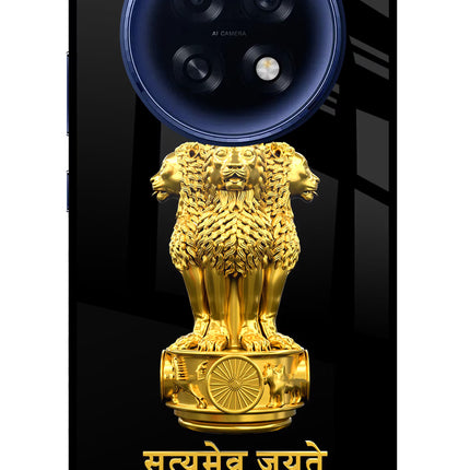 Satyamev Jayate Golden Oppo F31 Pro Plus 5G Glass Case Back Cover by Casekaro