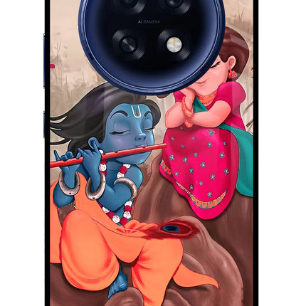 Radhe Krishna Oppo F31 Pro Plus 5G Glass Case Back Cover by Casekaro