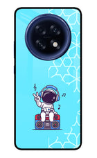 Cute Astronaut Chilling Oppo F31 Pro Plus 5G Glass Case