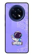 Cute Astronaut Chilling Oppo F31 Pro Plus 5G Glass Case