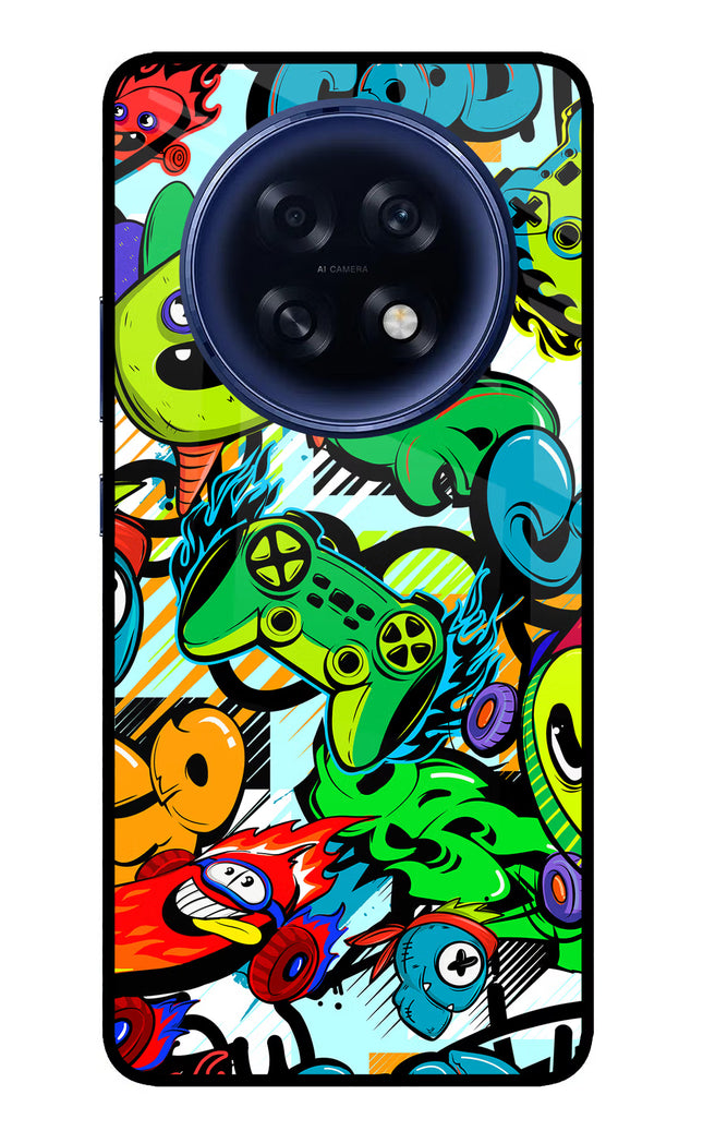 Game Doodle Oppo F31 Pro Plus 5G Glass Case Back Cover by Casekaro