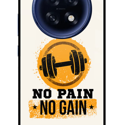 No Pain No Gain Oppo F31 Pro Plus 5G Glass Case Back Cover by Casekaro