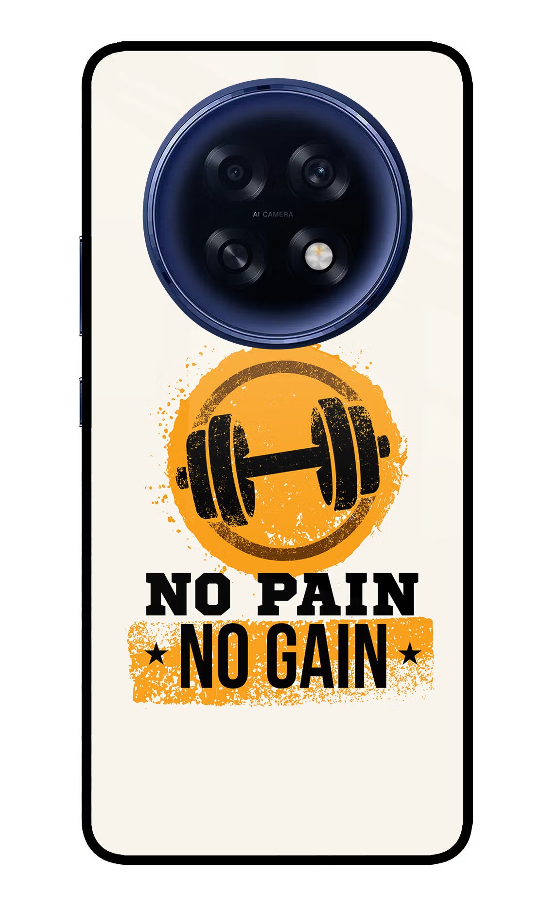 No Pain No Gain Oppo F31 Pro Plus 5G Glass Case Back Cover by Casekaro