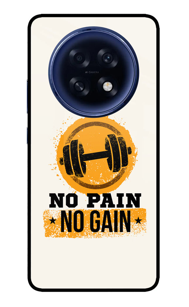No Pain No Gain Oppo F31 Pro Plus 5G Glass Case Back Cover by Casekaro
