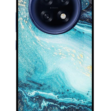 Blue Glitter Marble Oppo F31 Pro Plus 5G Glass Case