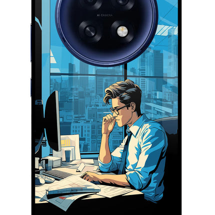 Focused Hustler (AI Generated) Oppo F31 Pro Plus 5G Glass Case Back Cover by Casekaro