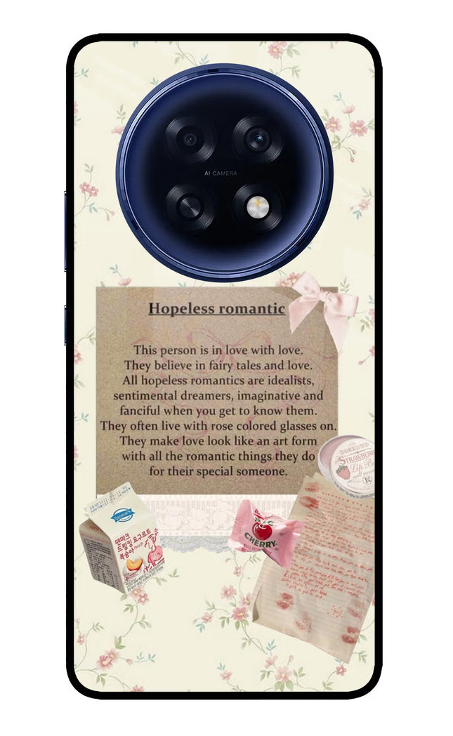 Hopeless Romantic Oppo F31 Pro Plus 5G Glass Case Back Cover by Casekaro