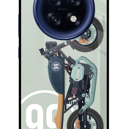Classic Cafe Racer 99 Oppo F31 Pro Plus 5G Glass Case Back Cover by Casekaro