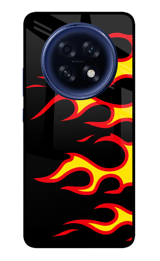 Side Sweep Flames Oppo F31 Pro Plus 5G Glass Case